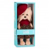 Lucky Yoyo Mademoiselle Ref. LD2/129 met rode baret en luipaard tulejurk.