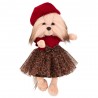 Lucky Yoyo Mademoiselle Ref. LD2/129 met rode baret en luipaard tulejurk.