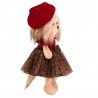 Lucky Yoyo Mademoiselle Ref. LD2/129 met rode baret en luipaard tulejurk.