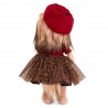Lucky Yoyo Mademoiselle Ref. LD2/129 met rode baret en luipaard tulejurk.