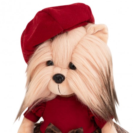 Lucky Yoyo Mademoiselle Ref. LD2/129 met rode baret en luipaard tulejurk.