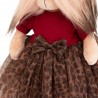 Lucky Yoyo Mademoiselle Ref. LD2/129 met rode baret en luipaard tulejurk.