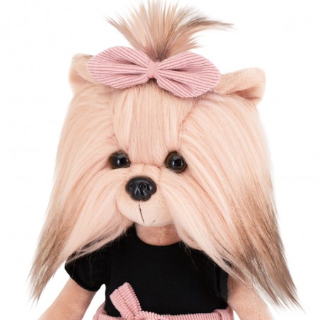 Lucky Yoyo Perfect Look – Peluche Lucky Doggy 38 cm avec jupe rose et sac noir