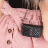 Détail sac à bandoulière noir matelassé Perfect Look – Lucky Doggy