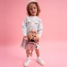 Lucky Yoyo Perfect Look – Peluche Lucky Doggy 38 cm avec jupe rose et sac noir