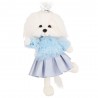 Lucky Mimi Carnival – Peluche Lucky Doggy 38 cm avec blouse tulle bleu ciel et jupe argent