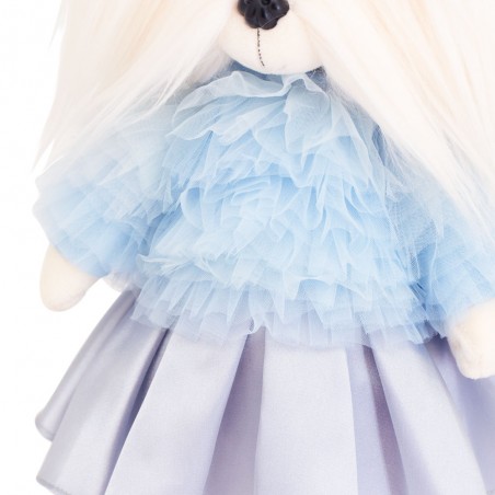 Gros plan sur le haut en tulle à volants bleu ciel Carnival – Lucky Doggy