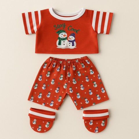 christmas-pajamas-plush-3069-top-pants-slippers