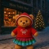 Tenue Candy 20249 – Sweat à capuche rouge et jupe multicolore pour peluche 40 cm