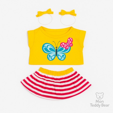 Butterfly Outfit with Yellow Bows – For 40 cm Teddy Bear – Ref. 20214 – The Bear Factory