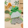 Dino Outfit for 40 cm Teddy Bear – hoodie and striped shorts – Ref. 20274
