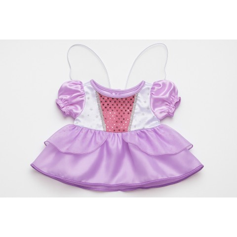 Lila Cinderella Kleid mit Flügeln für Plüschbär 40 cm – Ref. 2240