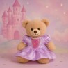 Lila Cinderella Kleid mit Flügeln für Plüschbär 40 cm – Ref. 2240