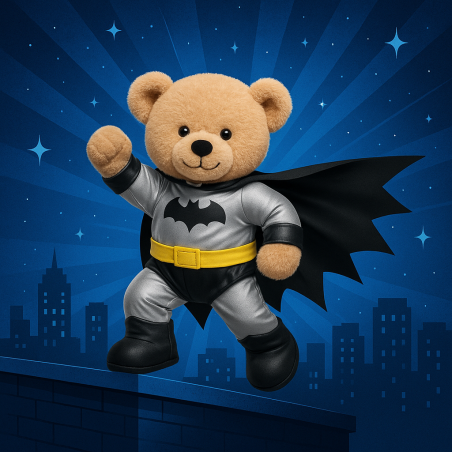 Superhelden-Kostüm Bat Bear für Plüschbär 40 cm – Ref. 2663