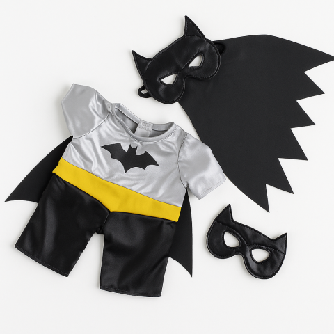 Superhelden-Kostüm Bat Bear für Plüschbär 40 cm – Ref. 2663