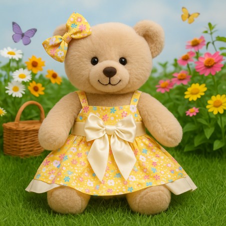 Sommerkleid mit Blumenmuster für Plüschbär 40 cm – Ref. 2668