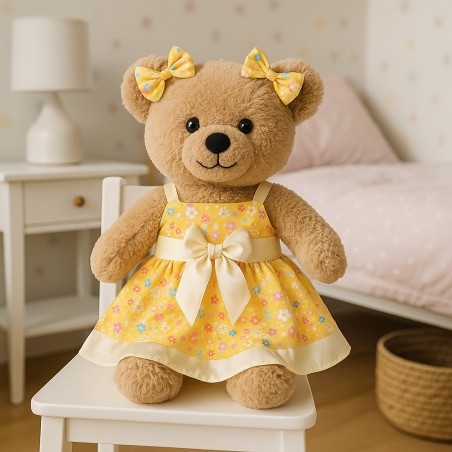 Sommerkleid mit Blumenmuster für Plüschbär 40 cm – Ref. 2668