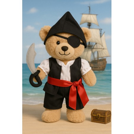 Piraten-Outfit für Plüschbär 40 cm mit Schwert – Ref. 2757