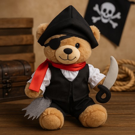 Piraten-Outfit für Plüschbär 40 cm mit Schwert – Ref. 2757