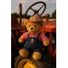 Tenue d’agriculteur pour peluche 40 cm – Chemise à carreaux, salopette en jean et chapeau – Cuddles & Friends réf. 3263