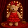 Red satin ruffle dress for 40 cm plush – Ref. Y532 Red satin ruffle dress for 40 cm plush – Ref. Y532