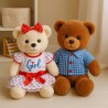 Rood met witte stippen “Girls” outfit voor knuffel 40 cm – Ref. 565