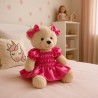 Fuchsia satin dress with bows for 40 cm plush – Ref. 886