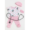 Knuffel kleding Roze Doktersset 2967 – met stethoscoop en masker.