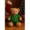 Pyjama vert de Noël pour peluche 40 cm – Réf. 3020 Teddy Mountain – ensemble deux pièces festif