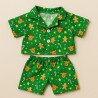 Pyjama vert de Noël pour peluche 40 cm – Réf. 3020 Teddy Mountain – ensemble deux pièces festif