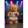 “Red Star” zilver en roze outfit voor knuffelbeer – Ref. 3038 Cuddles & Friends