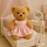 Rosa Satinkleid für Plüschtiere – Ref. 3047 Cuddles & Friends
