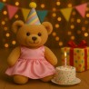 Rosa Satinkleid für Plüschtiere – Ref. 3047 Cuddles & Friends