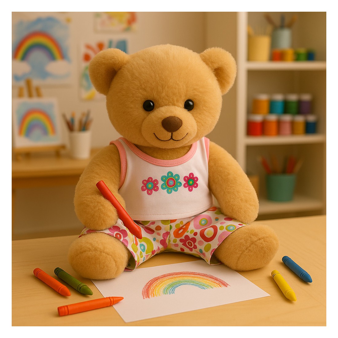 “Retro Flowers” outfit for plush – Ref. 570 Build Your Bear Wardrobe “Retro Flowers” outfit for plush – Ref. 570 Build Your Bear Wardrobe