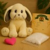 Peluche à remplir Lapin crème 40 cm – The Bear Factory – Oreilles scintillantes