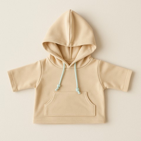 Beiger Kapuzenpullover für Plüschtiere 40 cm – Mon Teddy Bear Y036.