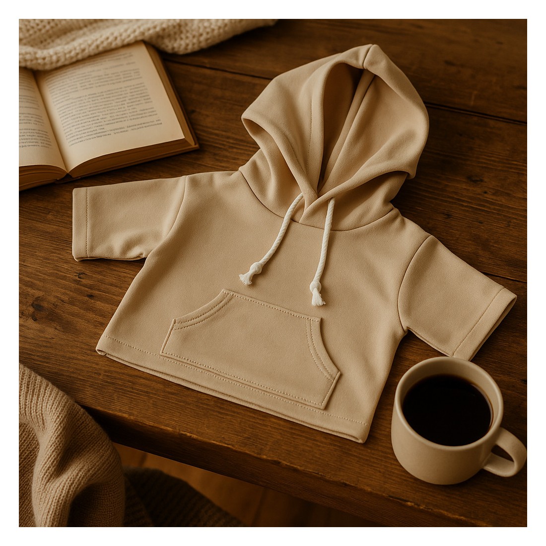 Beiger Kapuzenpullover für Plüschtiere 40 cm – Mon Teddy Bear Y036. Beiger Kapuzenpullover für Plüschtiere 40 cm – Mon Teddy Bear Y036.