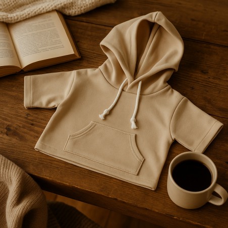 Beige hoodie for 40 cm plush – Mon Teddy Bear Y036.