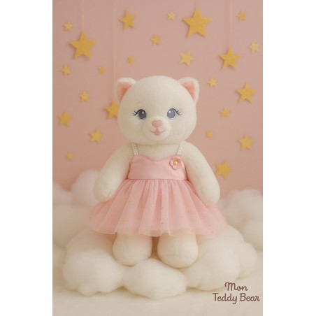 robe-peluche-tulle-rose-etoiles-dorees-ref-y178