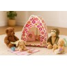 Build Your Bear Ward tent bloemenprint 40 cm knuffel of pop.