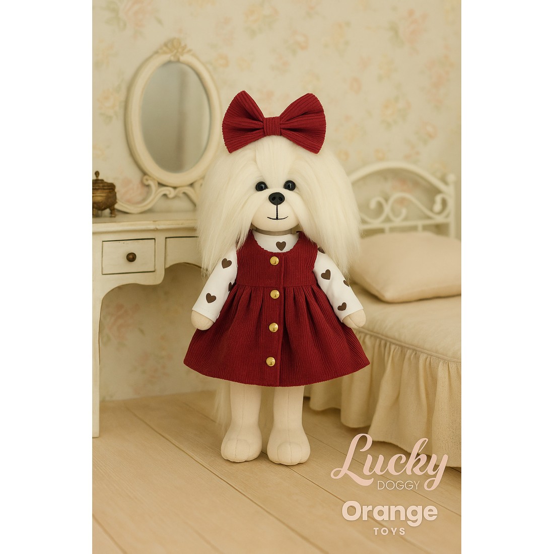 Lucky Doggy Velvet Love L128 – burgundy dress and heart top. Lucky Doggy Velvet Love L128 – burgundy dress and heart top.