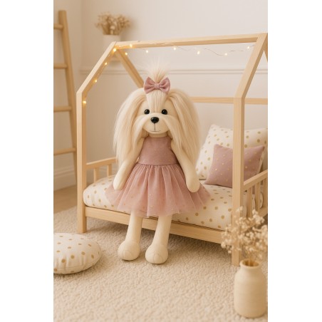 Lucky Mimi plush 38 cm pink dress golden dots LD5/099