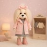 Lucky Yoyo Lavender Evening Ref. LD5/100 – Articulated plush in pink coat and gray dress