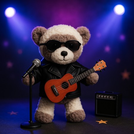 Veste perfecto noire pour peluche 40 cm – Réf. Y040