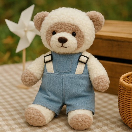 Light denim overalls for 40 cm plush – Ref. Y151