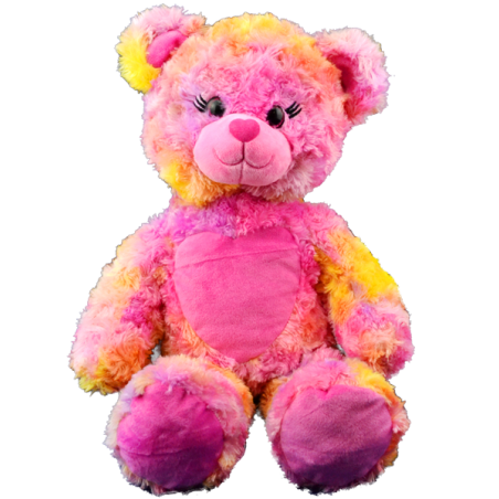 Shortcake The Bear – Zelf te vullen knuffelbeer Roze Geel 40 cm – Ref. 565