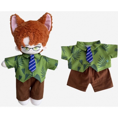 Knuffel 40 cm aangekleed – Tropical Chic outfit Y279 – Strand sfeer