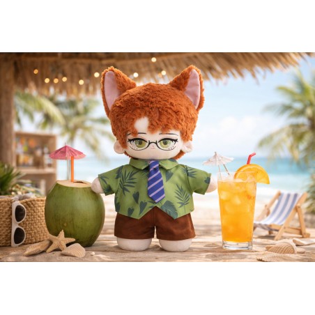 Peluche 40 cm habillée – Tenue Tropical Chic Y279 – Ambiance plage