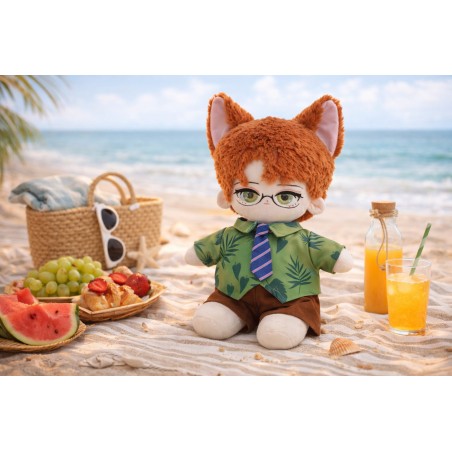 Knuffel 40 cm aangekleed – Tropical Chic outfit Y279 – Strand sfeer