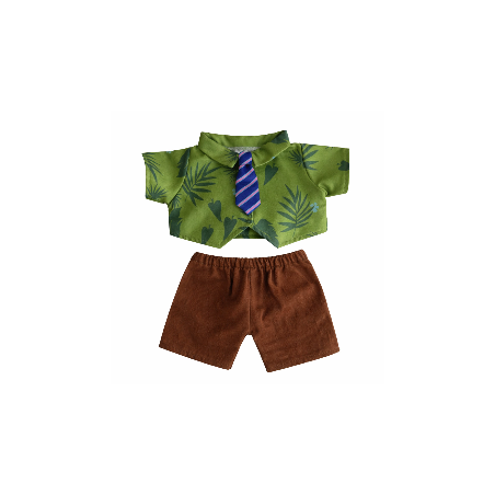 Knuffel 40 cm aangekleed – Tropical Chic outfit Y279 – Strand sfeer